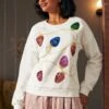 Glow Of Nostalgia Light Sweatshirt 2 Glow Of Nostalgia Light Sweatshirt -ModCloth 207799 CREAMCHRISTMASLIGHTS 4