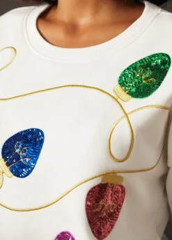 Glow Of Nostalgia Light Sweatshirt 9 Glow Of Nostalgia Light Sweatshirt -ModCloth 207799 CREAMCHRISTMASLIGHTS 7