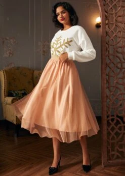 Winter's Whisper Snowflake Sweatshirt -ModCloth 207801 SNOWFLAKECREAM 1