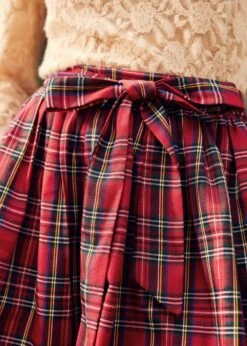 ModCloth Charmed I'm Sure Cherry Checker Plaid – Bow Detail Flare Dirndl Skirt 11 ModCloth Charmed I'm Sure Cherry Checker Plaid – Bow Detail Flare Dirndl Skirt -ModCloth 207806 REDPL 7