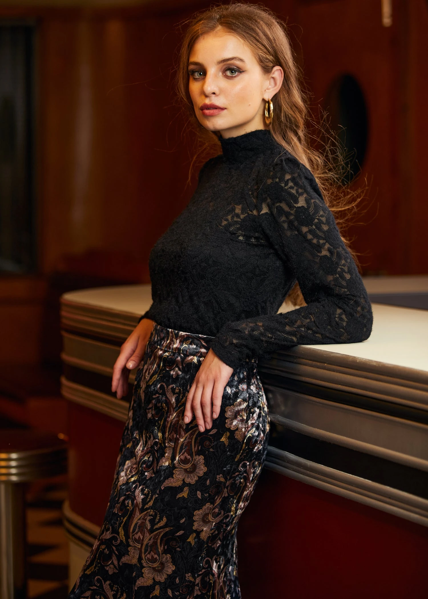 Cut To The Chase Puff Shoulder Mock Neck 3 Cut To The Chase Puff Shoulder Mock Neck