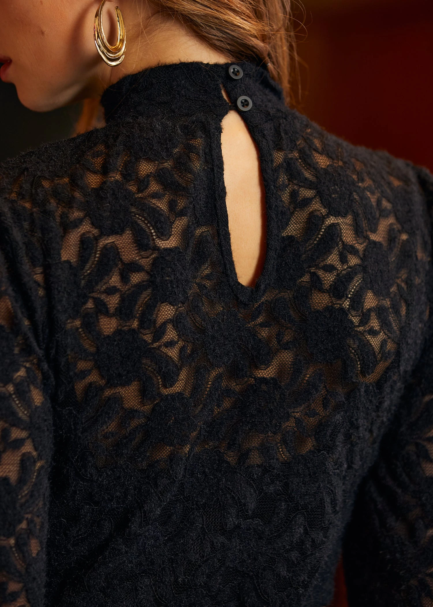 Cut To The Chase Puff Shoulder Mock Neck 6 Cut To The Chase Puff Shoulder Mock Neck - Image 4