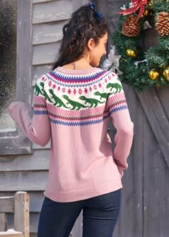 Retro Charm Raglan Sweater 13 Retro Charm Raglan Sweater -ModCloth 207846 Pink 3