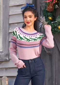 Retro Charm Raglan Sweater 11 Retro Charm Raglan Sweater -ModCloth 207846 Pink 6
