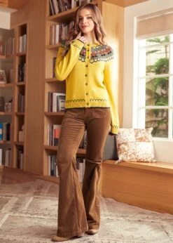 Retro Rebel Raglan Cardigan -ModCloth 207851 Mustard 1