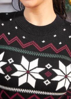 ModCloth Whimsical Winter Eclipse Noir – Puff Shoulder & Balloon Sleeve Knit Sweater -ModCloth 207853 BLK 7