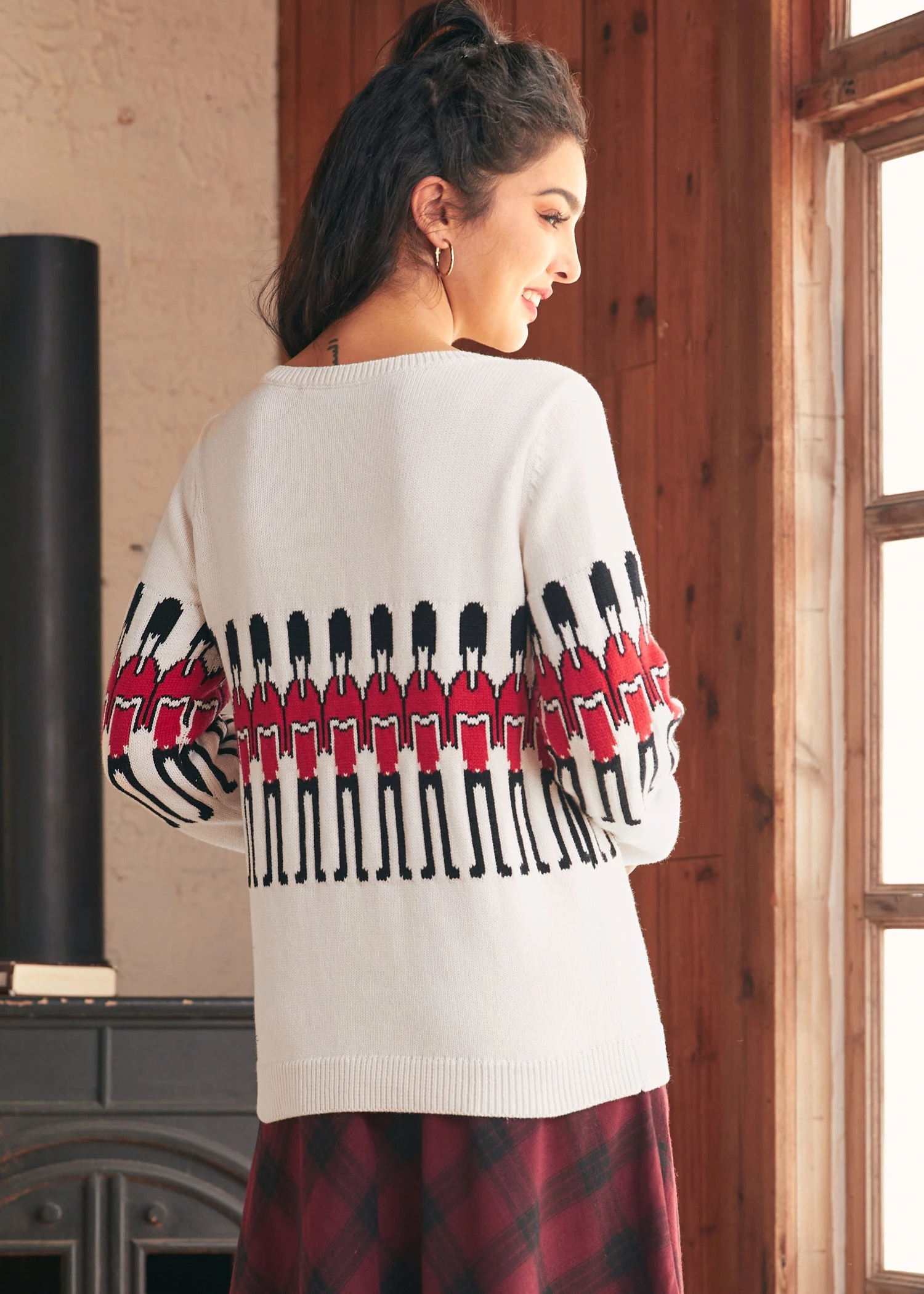 ModCloth Darling Of The Decades Bone China Boatneck Knit Pullover Sweater 5 ModCloth Darling Of The Decades Bone China Boatneck Knit Pullover Sweater - Image 3