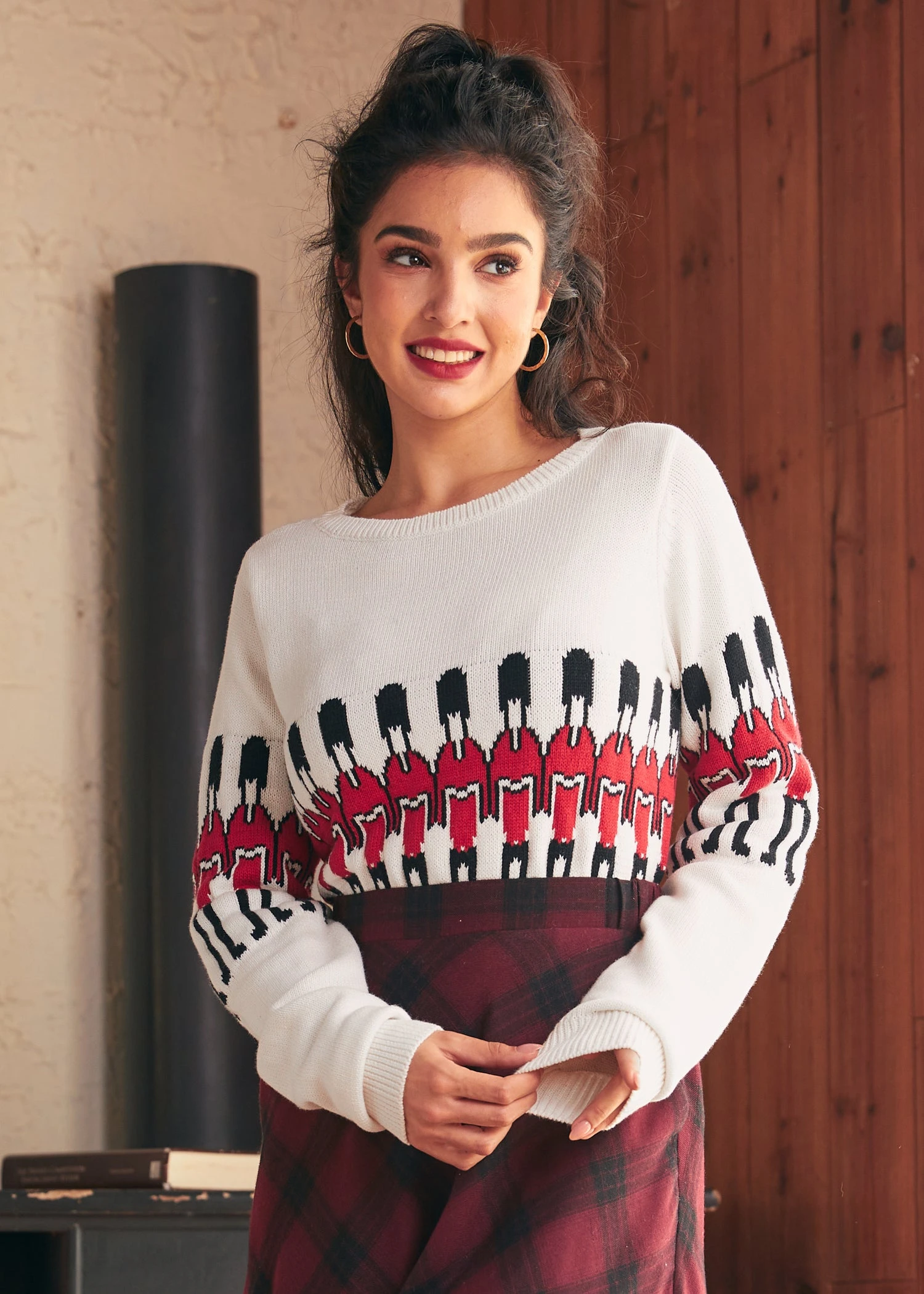 ModCloth Darling Of The Decades Bone China Boatneck Knit Pullover Sweater 6 ModCloth Darling Of The Decades Bone China Boatneck Knit Pullover Sweater - Image 4