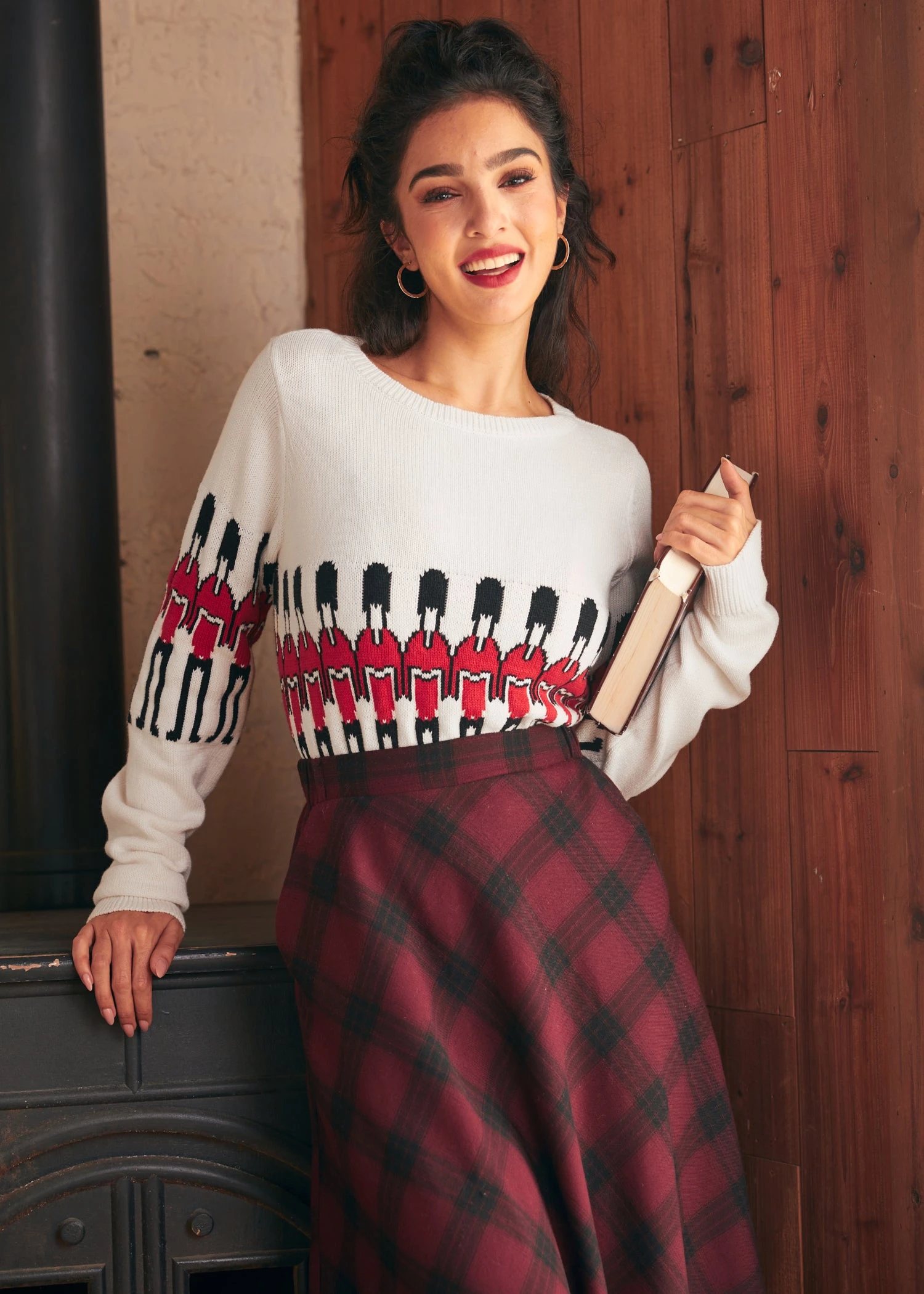 ModCloth Darling Of The Decades Bone China Boatneck Knit Pullover Sweater 7 ModCloth Darling Of The Decades Bone China Boatneck Knit Pullover Sweater - Image 5