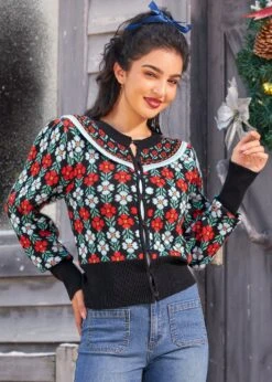 Timeless Tapestry Jacquard Cardigan