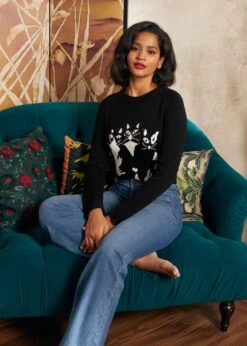 New York Liberty Eclipse Noir – WNBA Vintage Collegiate Crewneck Pullover -ModCloth 207869 BLK 5