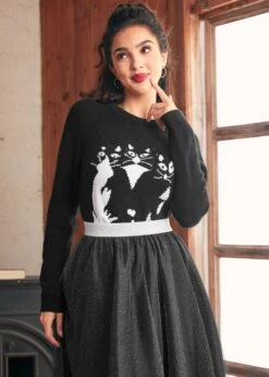 New York Liberty Eclipse Noir – WNBA Vintage Collegiate Crewneck Pullover -ModCloth 207869 BLK 6