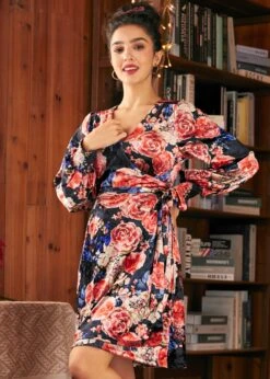 Celestial Silhouette Balloon Sleeve Dress 10 Celestial Silhouette Balloon Sleeve Dress -ModCloth 207885 WINTERFLORAL 4