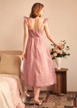 Midsummer Flutter Fit & Flare Dress -ModCloth 207888 PINKCHANPING 3