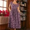 Timeless Tapestry Square Neck Dress -ModCloth 207890 NAVFL 1