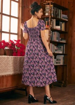 ModCloth Timeless Tapestry Midnight Bloom Floral Square Neck Midi Dress 10 ModCloth Timeless Tapestry Midnight Bloom Floral Square Neck Midi Dress -ModCloth 207890 NAVFL 3