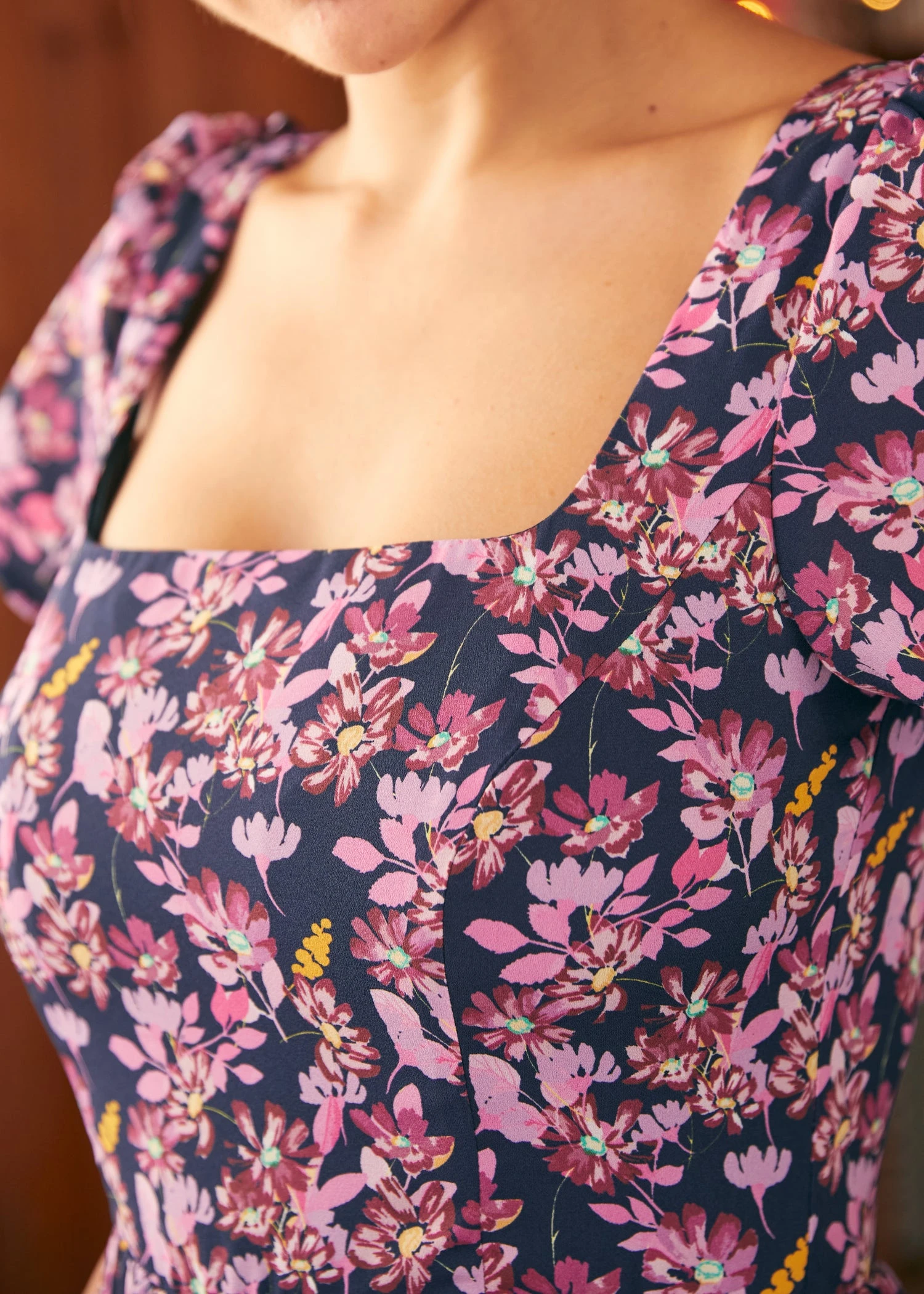 ModCloth Timeless Tapestry Midnight Bloom Floral Square Neck Midi Dress 8 ModCloth Timeless Tapestry Midnight Bloom Floral Square Neck Midi Dress - Image 6