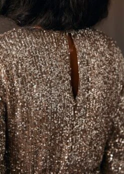 Seaside Serenade Bronze Knit Shirred Sleeve Dress – Vintage-Inspired Boatneck Special Occasion Dress -ModCloth 207893 BRONZE 7