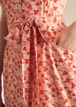 ModCloth Dreamy Daze Peach Kiss Button-Front Midi Dress with Pockets -ModCloth 207985 PINKMUSHROOM HP 7