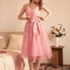 Memory Lane Fit & Flare Dress -ModCloth 207993 PINKGROUNDREDMOTIF HP 1