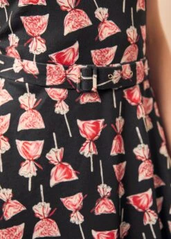 ModCloth Panther Black Eclipse Elegance – Keyhole Fit & Flare Dress -ModCloth 207994 BLKGROUNDPINK HP 7