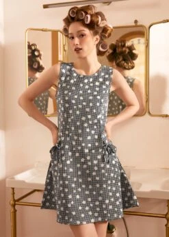 Ribbon Whimsy Pocket Dress 15 Ribbon Whimsy Pocket Dress -ModCloth 207995 BLKANDWHIWITHDAISY HP 6