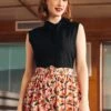 Retro Rendezvous Tie-Neck Top -ModCloth 207996 BLK 4
