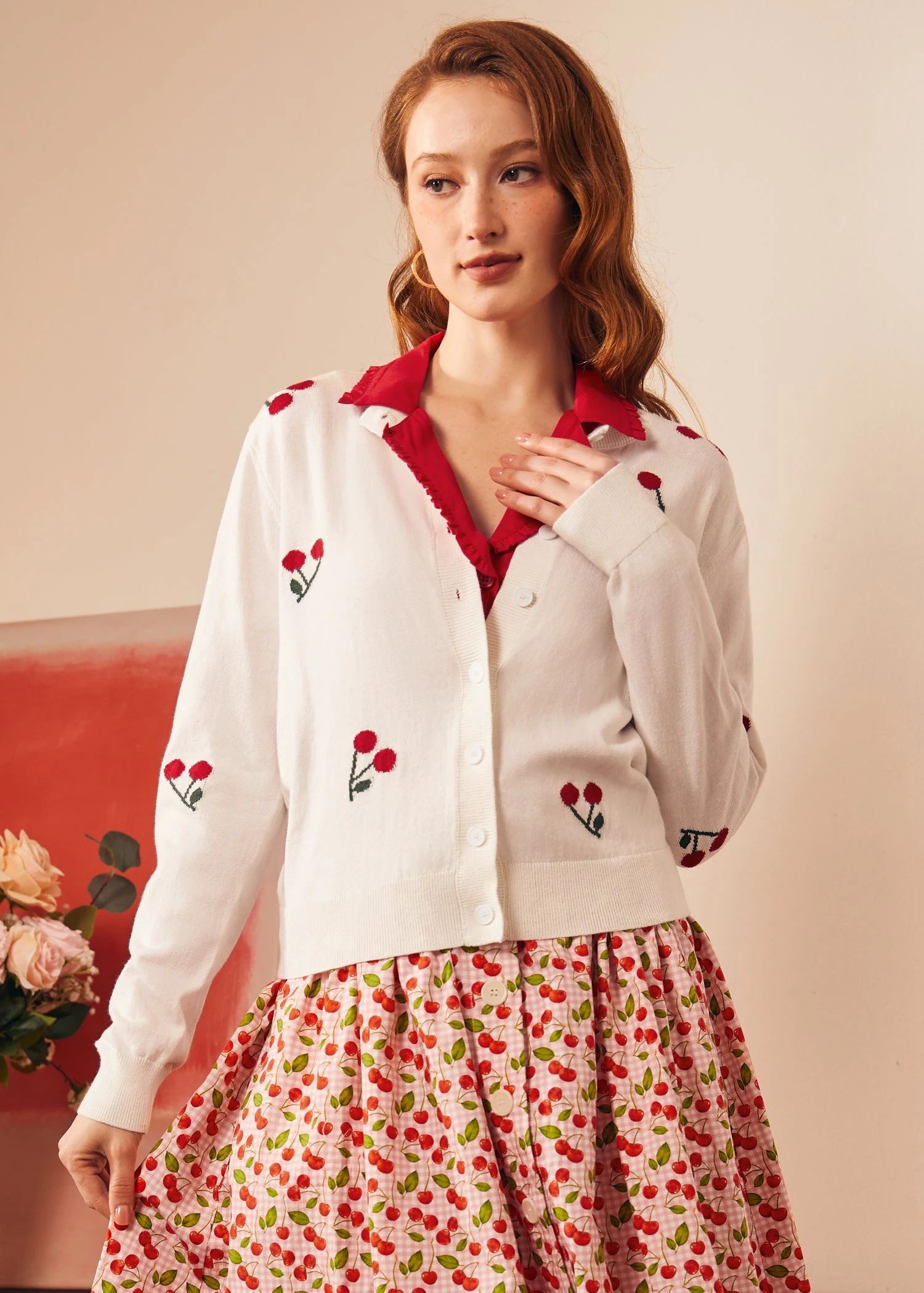 Cherry On Top Crew Neck Cardigan 6 Cherry On Top Crew Neck Cardigan - Image 4