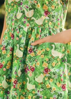 ModCloth Mint Blossom Gathering Wild Flowers Dress – Cotton Button-Front Mini Dress with Pockets -ModCloth 208069 GRNIVY HP 7