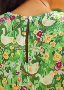 ModCloth Mint Blossom Gathering Wild Flowers Dress – Cotton Button-Front Mini Dress with Pockets -ModCloth 208069 GRNIVY HP 7 2