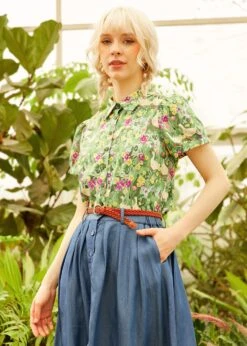 ModCloth Goose In Bloom Floral Goose Print Short-Sleeve Button-Up Top 8 ModCloth Goose In Bloom Floral Goose Print Short-Sleeve Button-Up Top -ModCloth 208073 GIFL 2