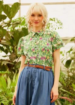 ModCloth Goose In Bloom Floral Goose Print Short-Sleeve Button-Up Top 9 ModCloth Goose In Bloom Floral Goose Print Short-Sleeve Button-Up Top -ModCloth 208073 GIFL 6