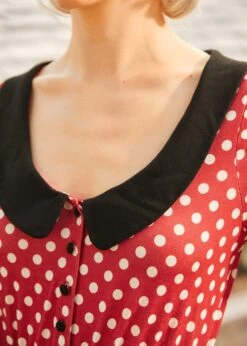 Dottie Delight Collared Dress 15 Dottie Delight Collared Dress -ModCloth 208085 REDPOLKADOT 7