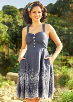 Into The Secret Garden Cross Back Dress 11 Into The Secret Garden Cross Back Dress -ModCloth 208130 CHAMBERY 4