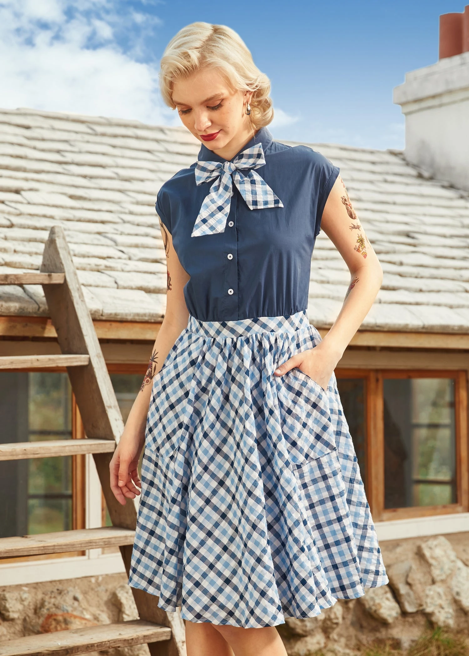 Gingham Grace Bow Dress 4 Gingham Grace Bow Dress - Image 2