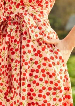 ModCloth Jazz Age Jive Shirt Dress – Cherry Kiss Print Fit & Flare with Pockets -ModCloth 208135 PINKCHERRY 7