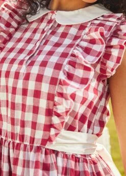 Belle Of The Ballet Collar Dress 9 Belle Of The Ballet Collar Dress -ModCloth 208136 REDGHINGHAM HP 7