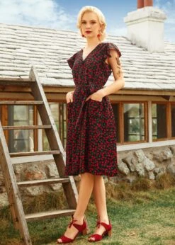 Cherry Picked Perfection Dress -ModCloth 208143 BLKCHERRY HP 2