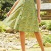 Take A Storybook Stroll A-Line Skirt 2 Take A Storybook Stroll A-Line Skirt -ModCloth 208146 GRNBUGPR 2