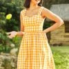Dance Beneath The Sunrays Fairytale Midi Dress -ModCloth 208214 YELLOGHIMGHAM 6
