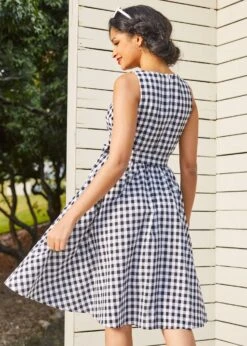 Instant Energy Faux-Wrap Dress 10 Instant Energy Faux-Wrap Dress -ModCloth 208287 NAVGHINGHAM 3
