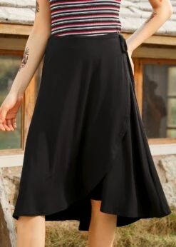 Pirouette Perfection Midi Wrap Skirt - Soft Stretch Viscose Ballet-Inspired Skirt 13 Pirouette Perfection Midi Wrap Skirt - Soft Stretch Viscose Ballet-Inspired Skirt -ModCloth 208290 BLK 4