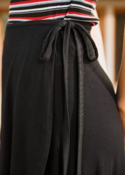 Pirouette Perfection Midi Wrap Skirt - Soft Stretch Viscose Ballet-Inspired Skirt 10 Pirouette Perfection Midi Wrap Skirt - Soft Stretch Viscose Ballet-Inspired Skirt -ModCloth 208290 BLK 7