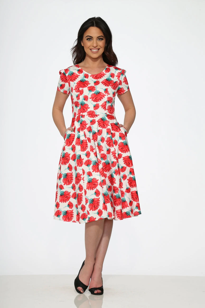 Bold Floral Swing Dress 4 Bold Floral Swing Dress - Image 2