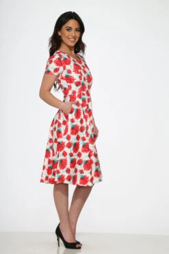 Bold Floral Swing Dress 11 Bold Floral Swing Dress -ModCloth 21050 White Pink Floral Dress 10