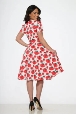 Bold Floral Swing Dress 14 Bold Floral Swing Dress -ModCloth 21050 White Pink Floral Dress 20