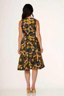Orchid Bloom Yellow Floral Swing Dress – Vintage A-Line Midi with Side Pockets -ModCloth 21890 Yellow Plaid Dress 11 68b5cd1e fd84 42d7 8002 a60a062ecef7