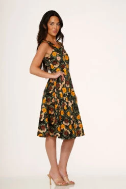 Orchid Bloom Yellow Floral Swing Dress – Vintage A-Line Midi with Side Pockets -ModCloth 21890 Yellow Plaid Dress 6 176e76f2 b631 43f0 8f5d 629ac28b8fe3