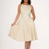 Beige & White Polka Dot Swing Dress -ModCloth 21920 Beige White Polka Dot Dress 3