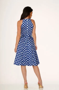 Blue Polka Dot Swing Dress 11 Blue Polka Dot Swing Dress -ModCloth 21921 Blue White Polka Dot Dress 12